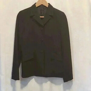 Comme Ca Du Mode Women's Blazer‎ Size M Black Three Button Pockets 00-80GA08